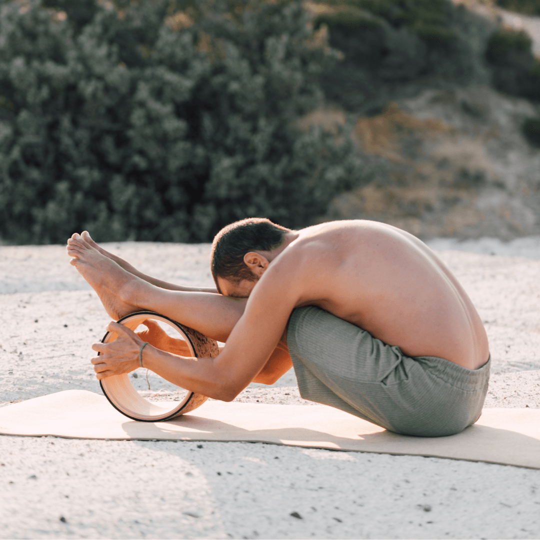 Mantar Kaplı Ahşap Yoga Çemberi 26 cm